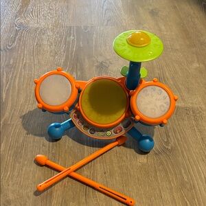 VTech KidiBeats Musical Drum Set - Orange and Yellow